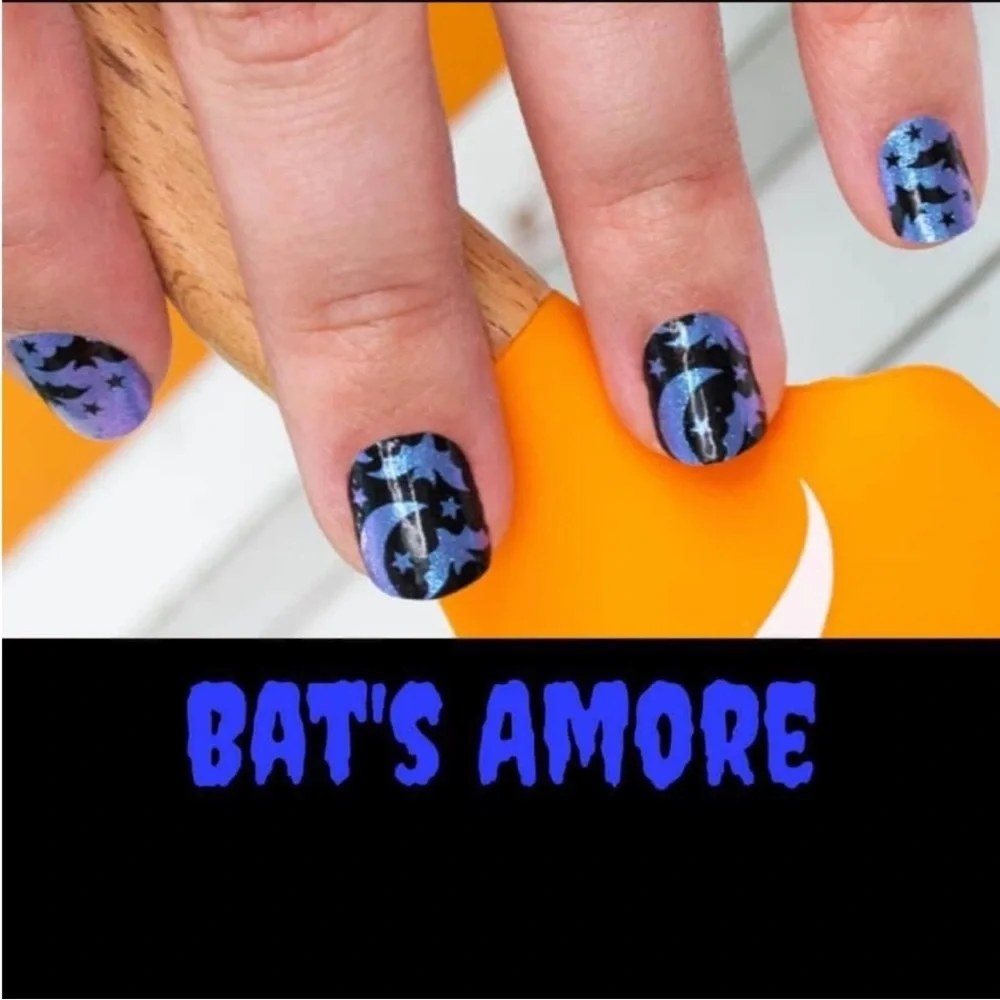 *Retired* Color Street: Bat’s Amore | Halloween Blue Purple Black Stars Fall - Picture 8 of 13